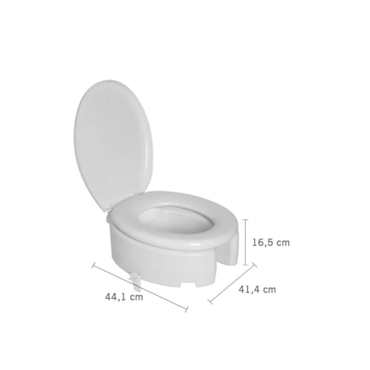 Assento Sanitário Elevado Com Trava Astra 13cm - Imagem principal - 25f34686-9f73-4e57-9dda-39ddebed3000