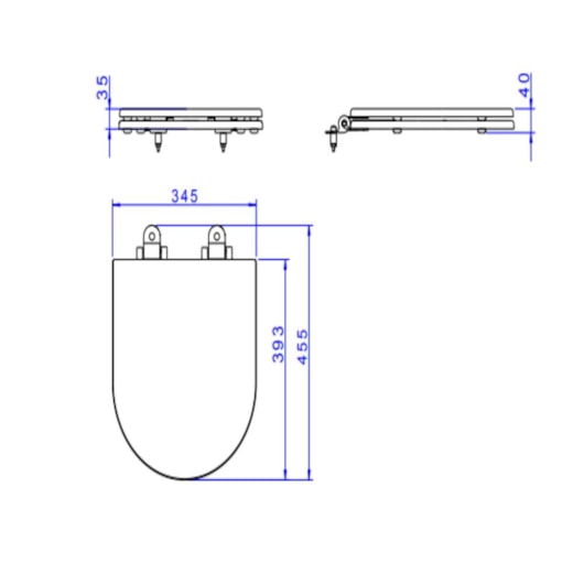 Assento Sanitário Em Poliéster Monocromático LK Carrara Soft Antracite Deca - Imagem principal - 012d194c-29fd-4e9e-bcf0-c0cfa2c74443
