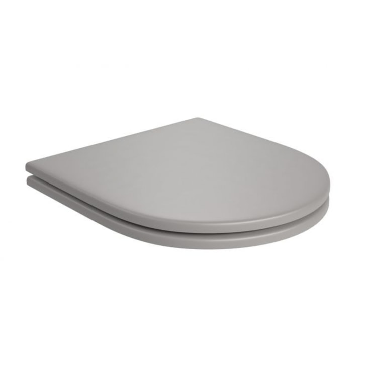 Assento Sanitário Em Poliéster Monocromático LK Carrara Soft Antracite Deca