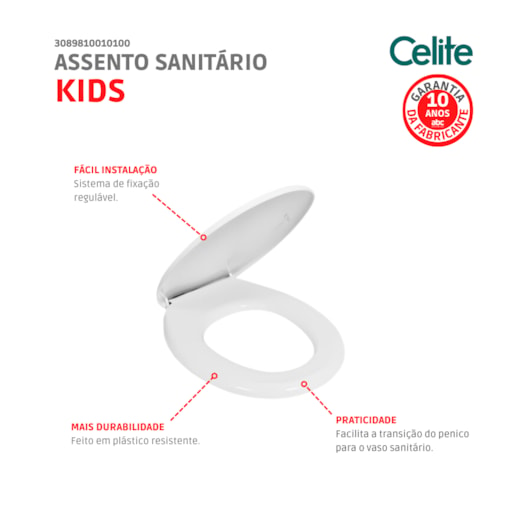 Assento Sanitário Infantil Branco Celite - Imagem principal - 205d813a-a4e7-4ba9-a8a1-5b978b8d8d5d