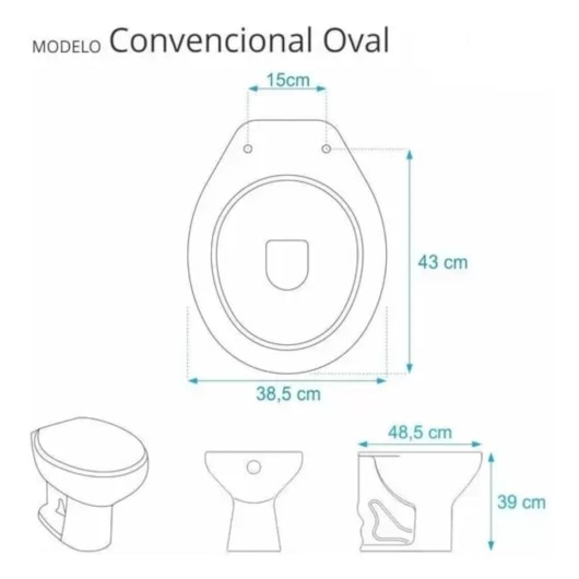 Assento Sanitário Original PP Eco Universal Cinza Incepa - Imagem principal - dff0236e-ab8d-4ed7-98ca-25635763ef19