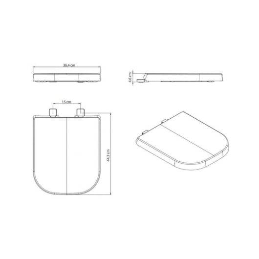 Assento Sanitário Original Termofixo Com Queda Amortecida Gap Stone Celite - Imagem principal - 9c5e14a7-e2c4-48c9-a755-ac2d48229df4