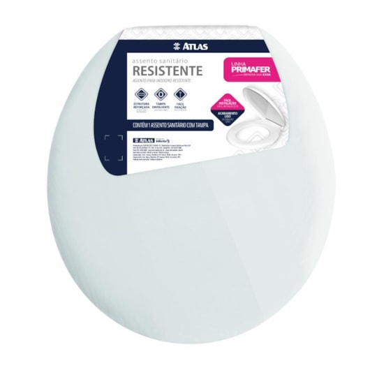 Assento Sanitário Resistente Plastico Branco - Imagem principal - 5a0d692f-199e-4850-ad0b-96ce83dad4f6