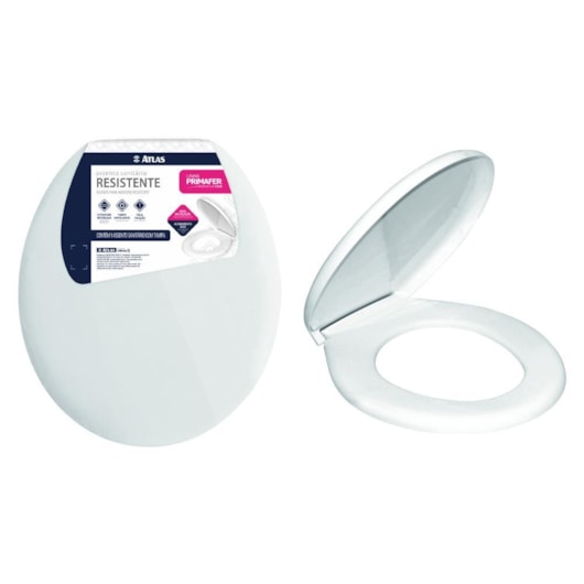 Assento Sanitário Resistente Plastico Branco - Imagem principal - 35a24ad5-7fe0-45ff-a23e-ffd5ca76da00
