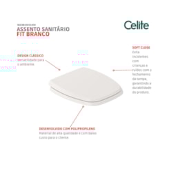 Assento Sanitário Sanitário Fit Branco Celite