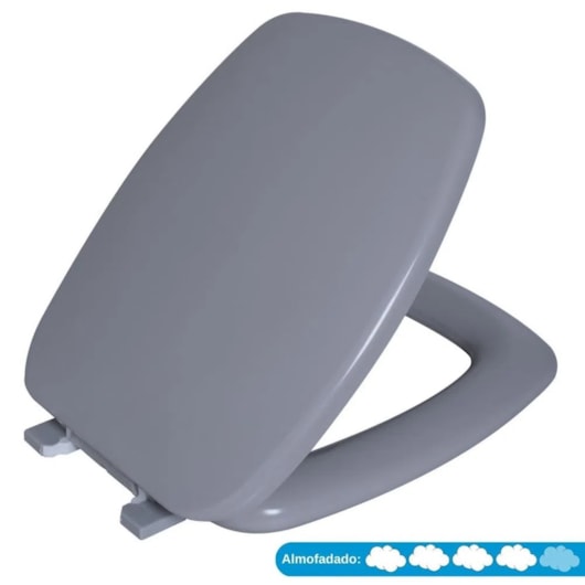 Assento Sanitário Stylus Alm Cinza Prata 77 Astra - Imagem principal - 5e41d54a-0d1b-48f8-be74-dbb35cfb4a12