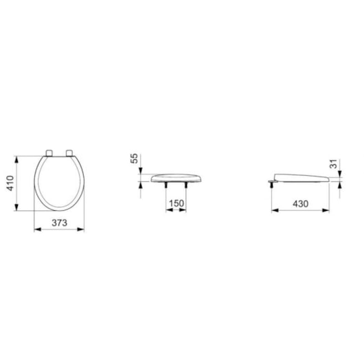 Assento Sanitário Universal Eco Azalea/saveiro Branco Celite - Imagem principal - 3a044699-019d-44b0-a652-ea923f504436