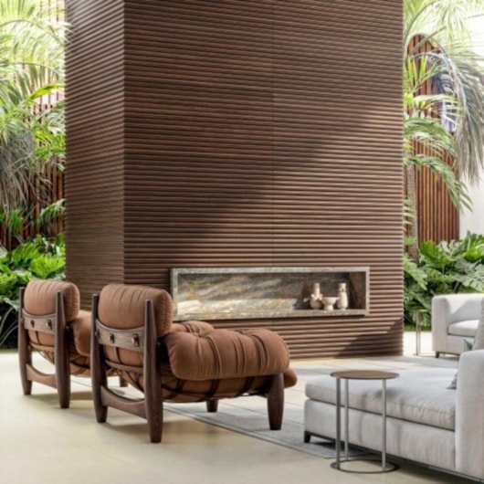 Azulejo Biancogres Flut Carua Rosso Acetinado 45x90cm Retificado - Imagem principal - 2eca7b58-57c8-4a2c-bc48-7082f28b155f