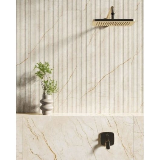 Azulejo Biancogres Ripa Marmo Dorato 45x90cm Retificado - Imagem principal - e379d33a-5140-47c9-aedb-cf3288a8995b