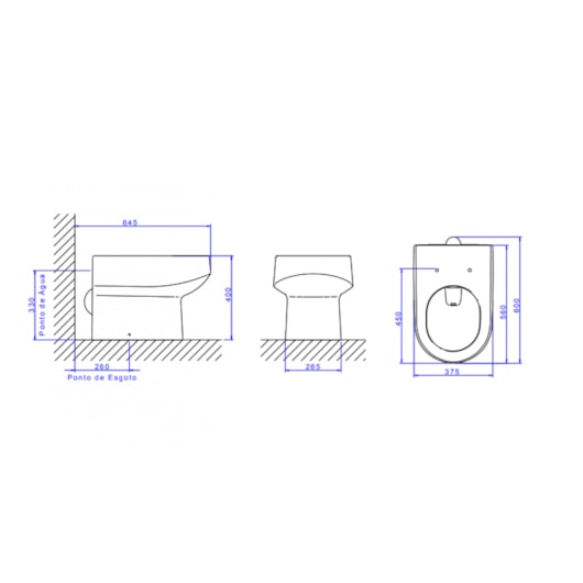 Bacia Convencional Carrara Soft Antracite Deca - Imagem principal - 2b43cd55-05a9-44e7-bd7e-9a702ba572f8