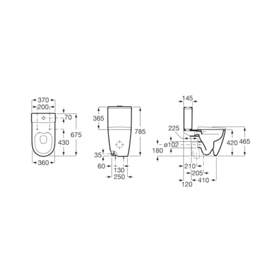 Bacia Para Caixa Rimless Ona Branco Roca - Imagem principal - fdd583a6-5c92-4b00-ac79-3d54d633e0ef