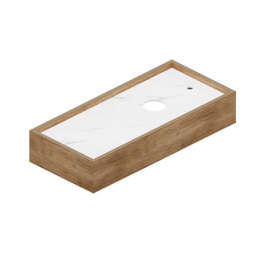 Bancada 100x45cm Reverse Michelangelo Polido Com Canela Dourada Natural Portobello - Imagem principal - 2d88066e-a30c-4fac-a161-9e719a322ac5