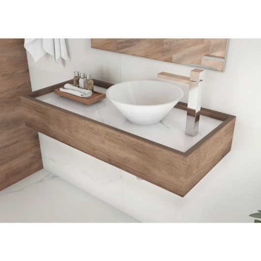 Bancada 100x45cm Reverse Michelangelo Polido Com Canela Dourada Natural Portobello - Imagem principal - e7f568bb-57eb-49c1-9b79-91f63c692bbb