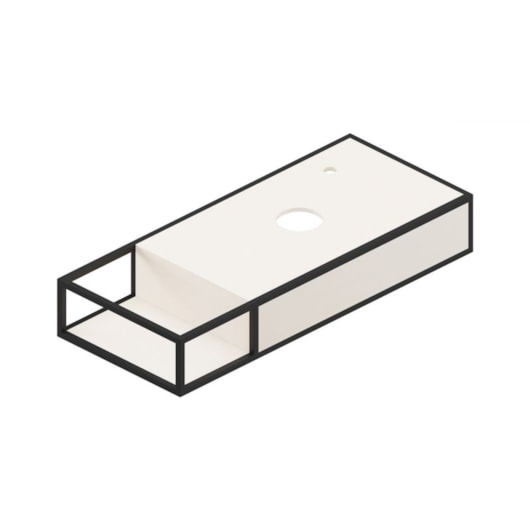 Bancada Brooklyn 100x42x16cm White Natural Portobello - Imagem principal - aeefcec8-5c9c-4d9c-9fc5-febb6f787c49