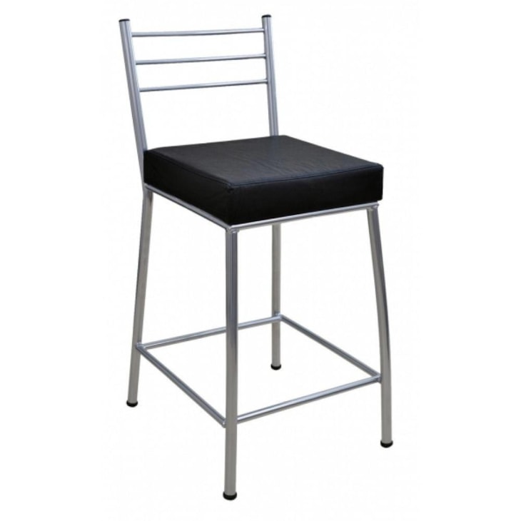 Banco Paris Prata e Preto Metalnew 60cm