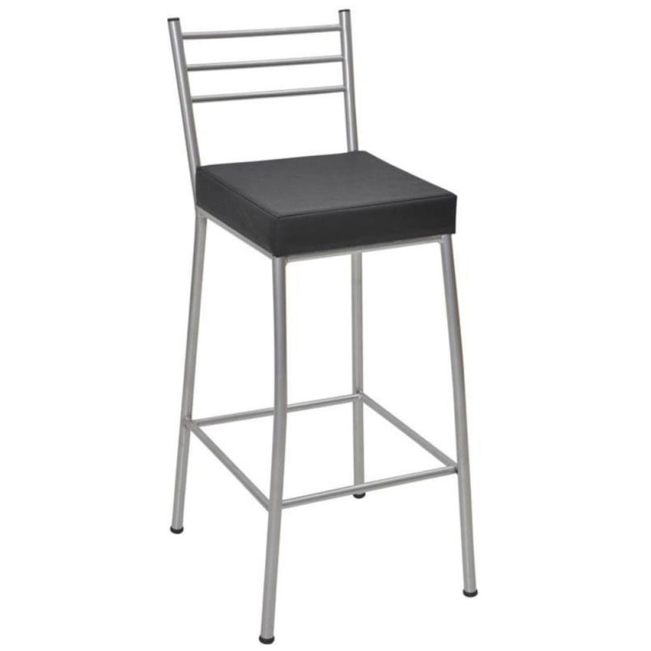Banco Paris Prata e Preto Metalnew 75cm