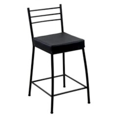 Banco Paris Preto Metalnew 60cm