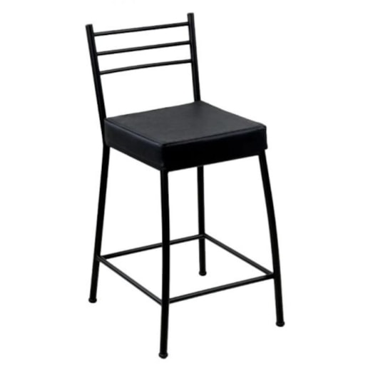 Banco Paris Preto Metalnew 60cm - Imagem principal - 0d46c1d3-d7a8-4810-9fa6-4e5b948bc0ab