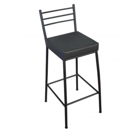 Banco Paris Preto Metalnew 75cm - Imagem principal - b614e60b-f3e8-4cb2-9f93-dd1987bfd860