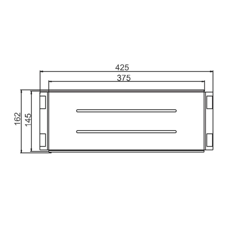 Bandeja Retangular Profunda Primaccore Rose Gold Debacco 425X162X71Mm