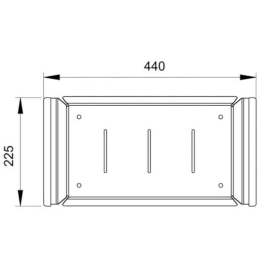 Bandeja Retangular Rasa Inox Escovado Debacco 440X225X36Mm - Imagem principal - 2145dc1a-4247-4faf-a39b-543df5e51570