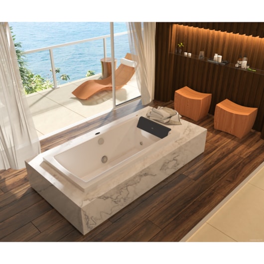 Banheira Acrílica Atol P2 60hz Jacuzzi 160x80  - Imagem principal - 61e79786-bbc8-4985-8fb7-ab86b075a9b3