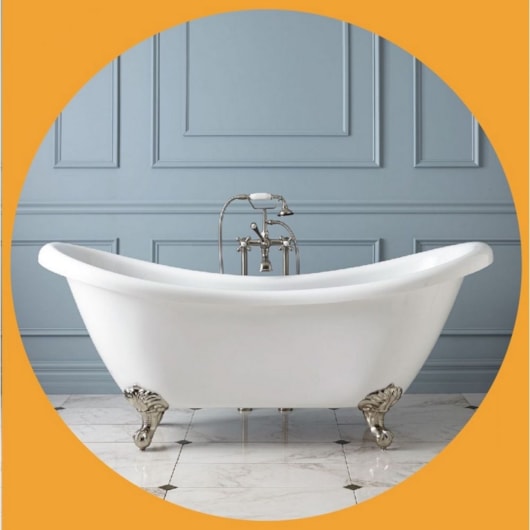Banheira Acrílica De Imersão Antigua 175x73cm Com Pés Cromadas Immersi - Imagem principal - aadafbd9-3c47-4618-bc8c-b44ac5165e2a