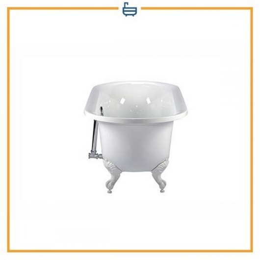 Banheira Acrílica De Imersão Dupla Clássica Devon 173x78cm Com Pés Cromadas Immersi - Imagem principal - 2edbc4d7-bf09-4e37-95be-7fccb872b47f