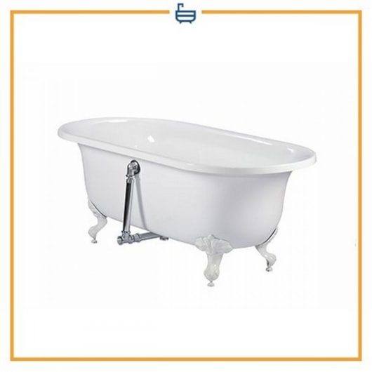 Banheira Acrílica De Imersão Dupla Clássica Devon 173x78cm Com Pés Cromadas Immersi - Imagem principal - 65959235-593a-4d4b-b631-cea71b947373