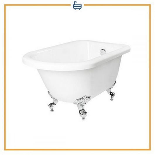 Banheira Acrílica De Imersão Individual Clássica Florian 135x74cm Com Pés Brancos Immersi - Imagem principal - 77e1c111-12f8-45c8-ae13-85a32824d645