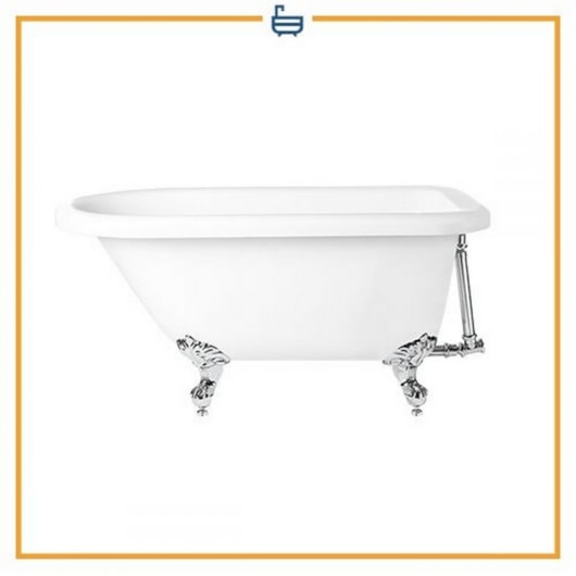 Banheira Acrílica De Imersão Individual Clássica Florian 135x74cm Com Pés Brancos Immersi - Imagem principal - d8477d27-b4d0-456b-9b82-f73057103225