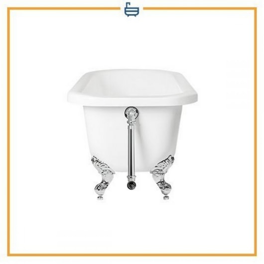 Banheira Acrílica De Imersão Individual Clássica Florian 135x74cm Com Pés Brancos Immersi - Imagem principal - 610f81bd-96f9-47e0-991e-1380e3836607