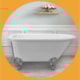 Banheira Acrílica De Imersão Individual Clássica Florian 135x74cm Com Pés Brancos Immersi - 04392151-7afe-485f-a19b-bd7048f81f38