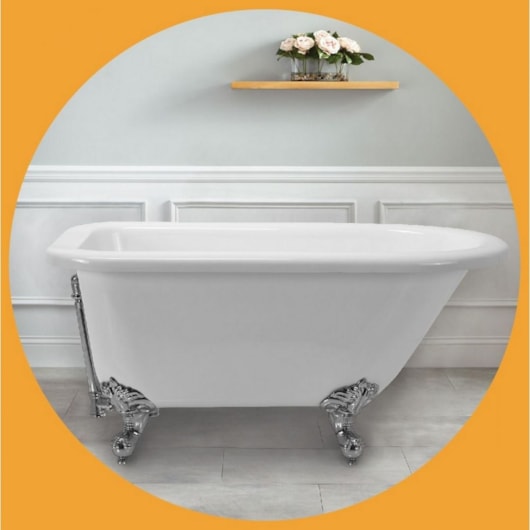 Banheira Acrílica De Imersão Individual Clássica Florian 135x74cm Com Pés Brancos Immersi - Imagem principal - c6aec07d-f4a1-4529-8b87-7e26c95f2fa7
