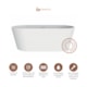 Banheira Acrílica De Imersão Moderna Gamboa Glossy White Immersi 150x80cm - bf0ff57c-49f6-4f7c-b973-6f61964070c2