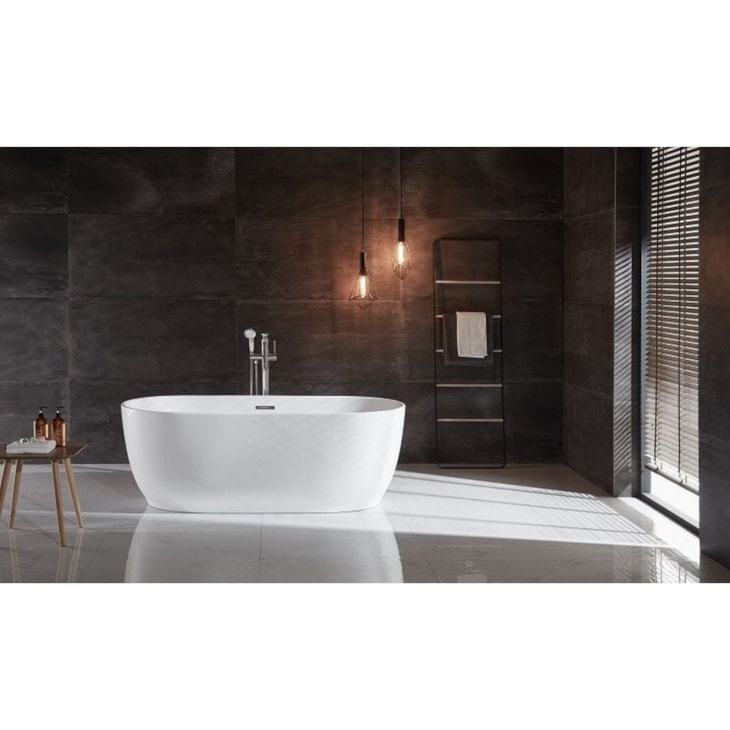 Banheira Acrílica De Imersão Moderna Garopaba Dupla Glossy White 170x80cm Immersi