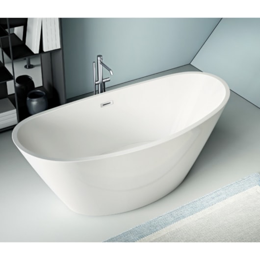 Banheira Acrílica De Imersão Moderna Navegantes Glossy White 157x78,5x67cm Immersi - Imagem principal - 50465655-48d0-44c5-a76f-6b9c587fbef9
