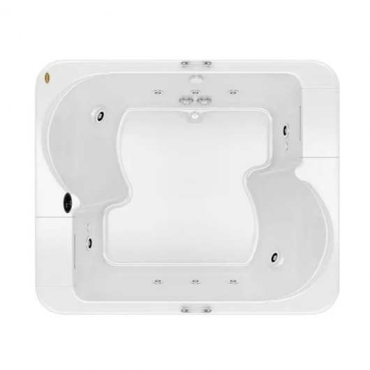 Banheira Acrílica Dupla Aura 183x153x51cm Com Aquecedor Jacuzzi - Imagem principal - 986f6564-b7fe-4fc8-a6ee-fd63fb6fd3a3