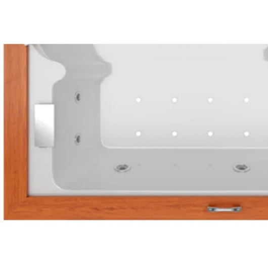 Banheira Acrílica Dupla Aura Dupla Wood 192x166x62cm Com Aquecedor Jacuzzi - Imagem principal - 7953a5b2-bdc1-438d-945c-c2cb026604e2