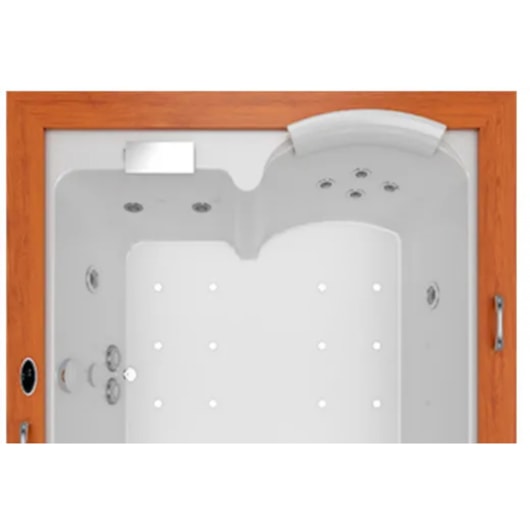 Banheira Acrílica Dupla Aura Dupla Wood 192x166x62cm Com Aquecedor Jacuzzi - Imagem principal - 3b95491c-5245-4b4f-9ef5-40e7ab77fbe3