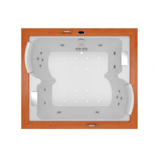 Banheira Acrílica Dupla Aura Dupla Wood 192x166x62cm Com Aquecedor Jacuzzi - Imagem principal - 9f161c36-dd02-40f6-ac57-ff806c42f2e2