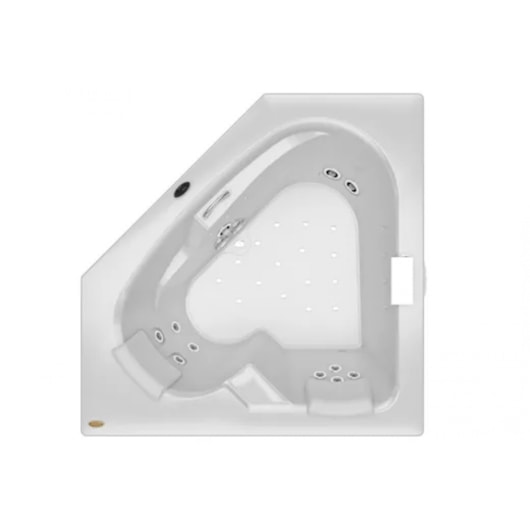 Banheira Acrílica Dupla De Canto Castello 165x165x58cm Com Aquecedor Jacuzzi - Imagem principal - 4c009f8d-7856-408c-a2d5-6f3ecd171a1e