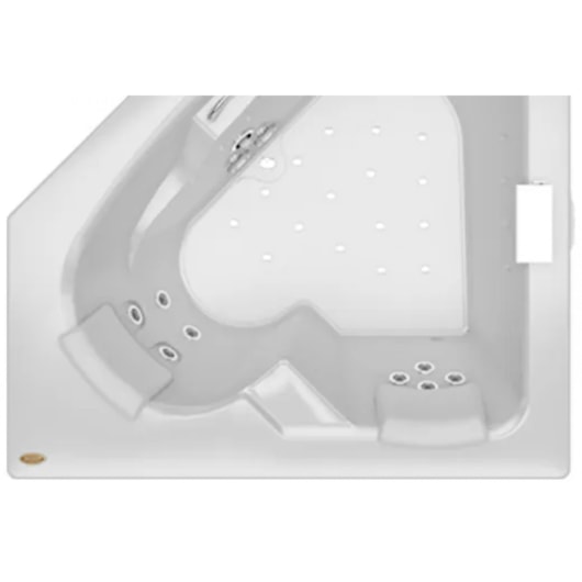 Banheira Acrílica Dupla De Canto Castello 165x165x58cm Com Aquecedor Jacuzzi - Imagem principal - 01dc03a2-3d96-4840-901b-24ba64302592