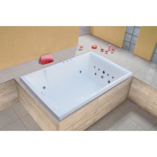 Banheira Acrílica Dupla Double Cayman Gran Luxo Com Aquecedor 220V Astra 180x120x52cm   - Imagem principal - 4aa76a53-7975-4172-b352-7af2f031676b