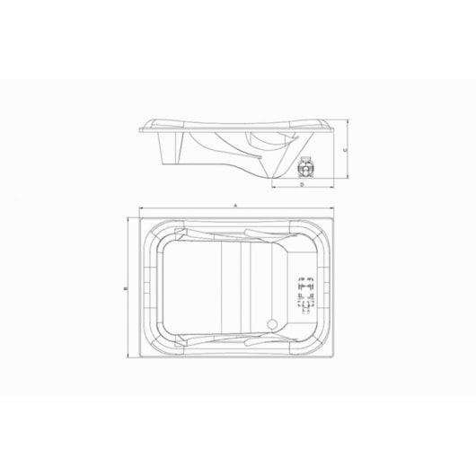 Banheira Acrílica Dupla Double Tahiti Gran Luxo 180x130cm Astra - Imagem principal - a5ce25b2-dce5-47dc-941c-815c15a2c5cb