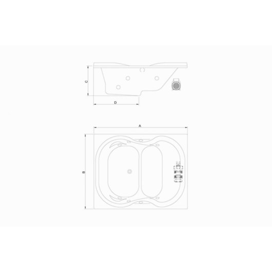 Banheira Acrílica Dupla Due Maggiore Gran Luxo 180x120cm Astra - Imagem principal - dd23950a-98af-4cb0-9666-2fefd1eaf208