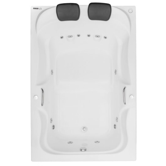 Banheira Acrílica Dupla Serenade Meggiore Super Luxo 180x120cm Com Aquecedor Astra - Imagem principal - 5d269590-05c6-4a80-b2aa-cbdb45c23d81