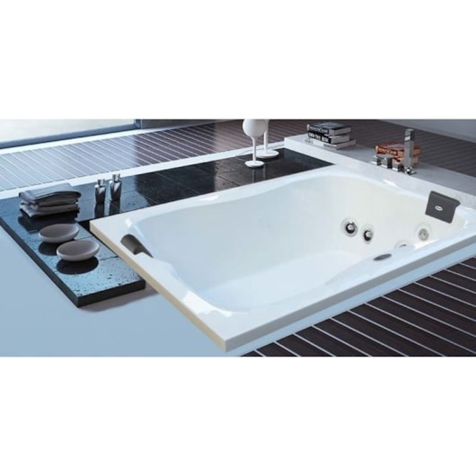 Banheira Acrílica Dupla Spree Box 150x120x53cm Com Aquecedor Jacuzzi - Imagem principal - e91229f9-d8dc-4b51-8809-f763b603e472