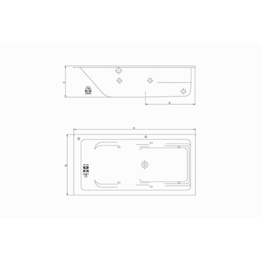 Banheira Acrílica Individual Box Nouva Luxo 150x85x45cm Astra - Imagem principal - 24a4b602-daa0-4db8-bbef-2e9fdd377d74