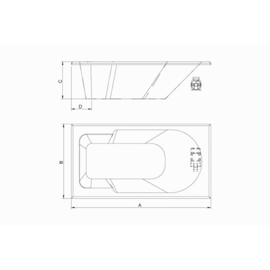 Banheira Acrílica Individual Capri Gran Luxo 135x80cm Astra - Imagem principal - c5c0573e-1416-4ba2-85df-e12366072fbc